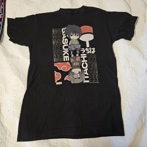 Uchiha Sasuke Itachi Chibi Men's T-Shirt Small Shippuden Anime Manga From Naruto